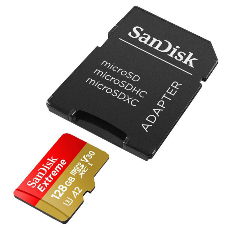 Card memorie 128GB micro SD + adaptor SanDisk, SDSQXAA-128G-GN6MA