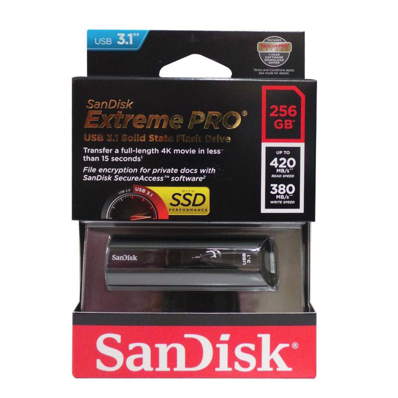 Stick USB, memorie externa 256GB SanDisk, SDCZ880-256G-G46, negru