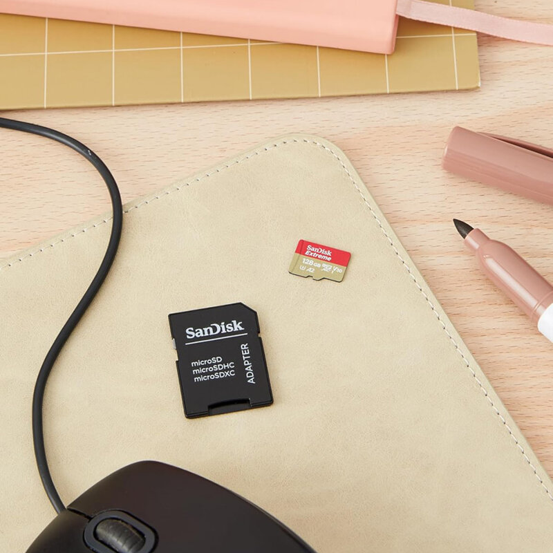 Card memorie micro SD 128GB + adaptor SanDisk, SDSQXAA-128G-GN6AA