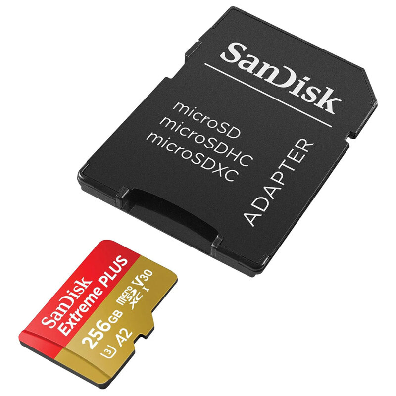 Card memorie micro SD 256GB + adaptor SanDisk, SDSQXBD-256G-GN6MA
