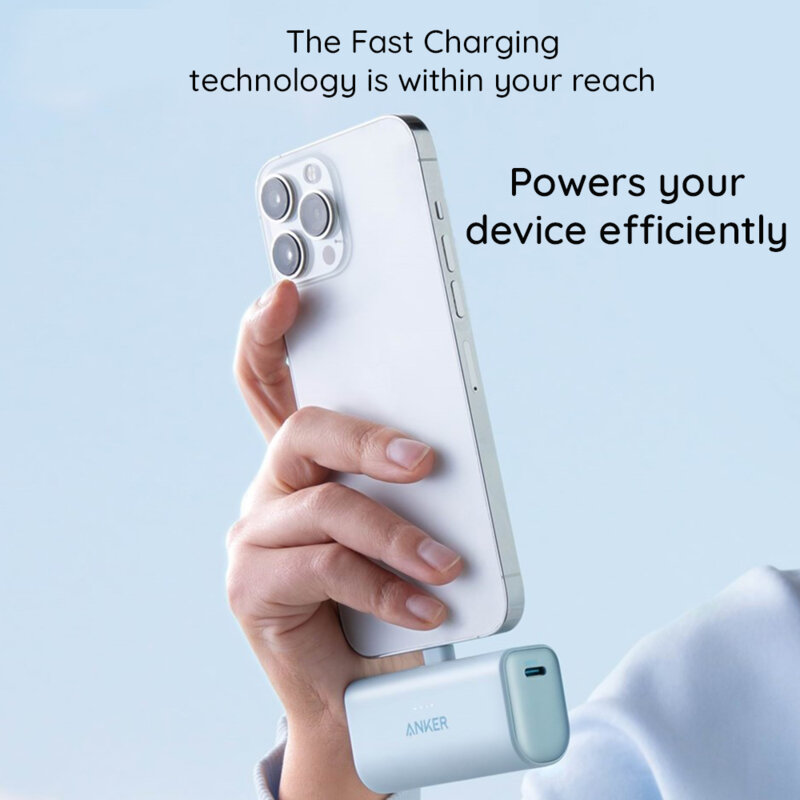 Power bank, baterie externa Anker Nano, 5000mAh, 12W, alb