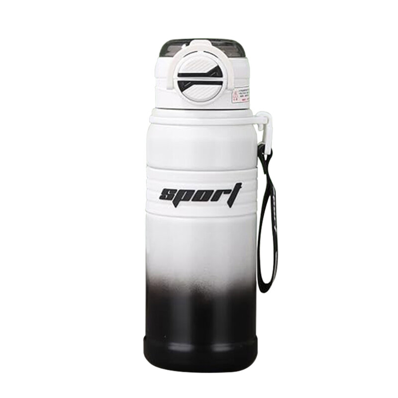 Termos sports pentru apa metalic Techsuit THM9, 680ml, alb