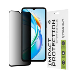 Folie sticla Honor X5b Techsuit 111D Privacy Full Glue, negru