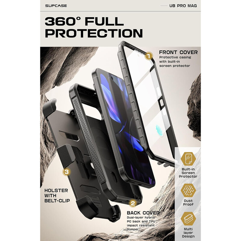 Husa Google Pixel 9 Pro XL Supcase Unicorn Beetle Pro, negru