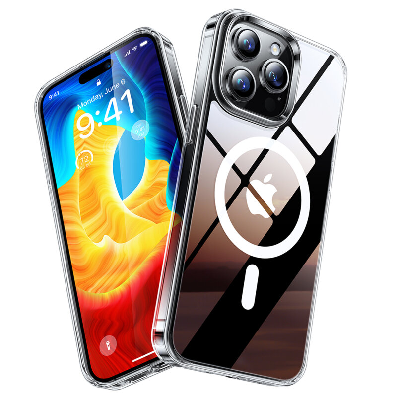 Husa iPhone 15 Pro Max Torras Diamond MagSafe Series, transparenta