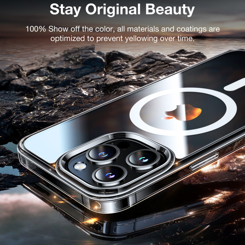 Husa iPhone 15 Pro Max Torras Diamond MagSafe Series, transparenta