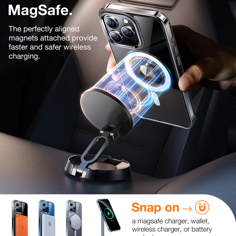 Husa iPhone 15 Pro Max Torras Diamond MagSafe Series, transparenta