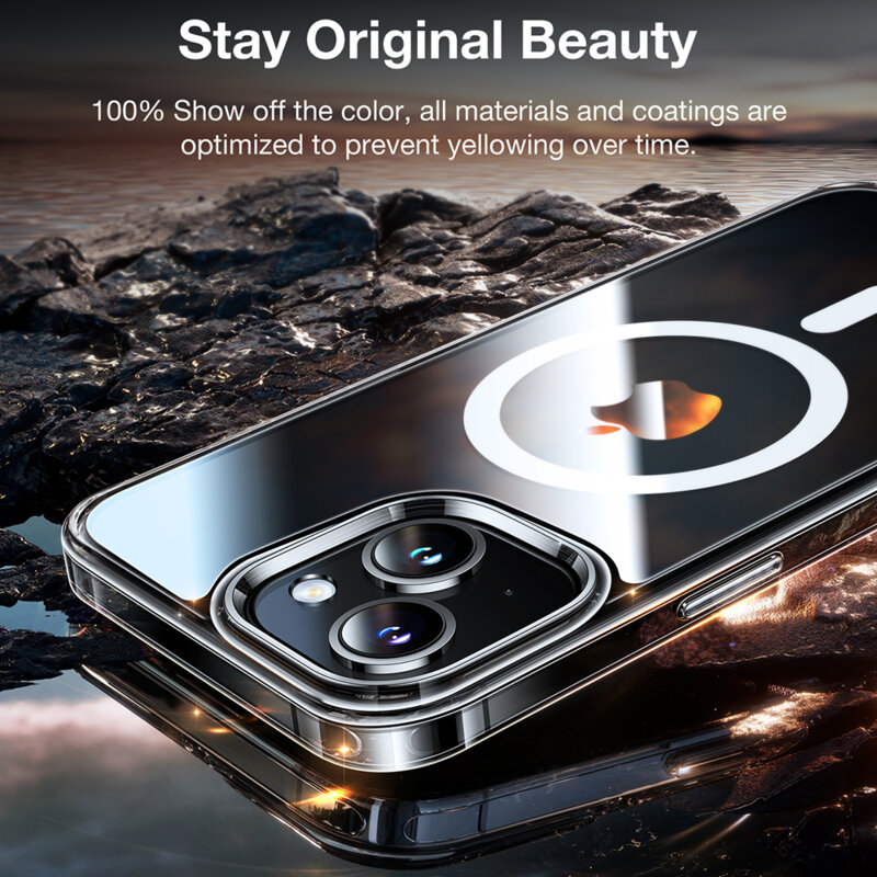 Husa iPhone 15 Torras Diamond MagSafe Series, transparenta