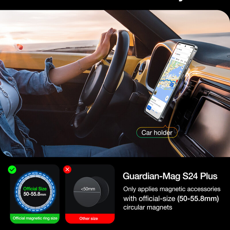 Husa Samsung Galaxy S24 Plus Torras Diamond MagSafe Series, transparenta