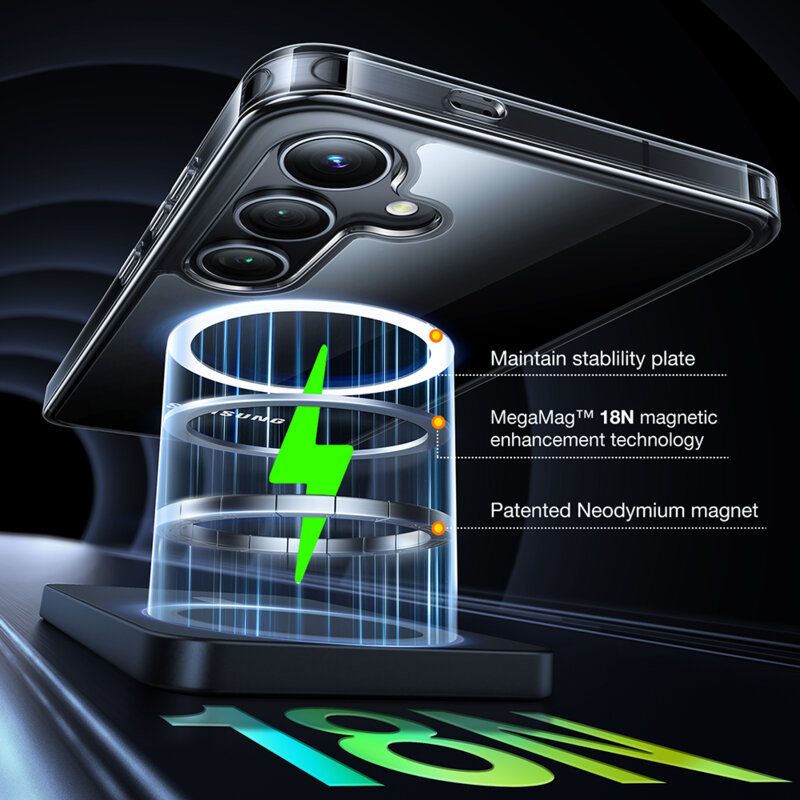 Husa Samsung Galaxy S24 Torras Diamond MagSafe Series, transparenta