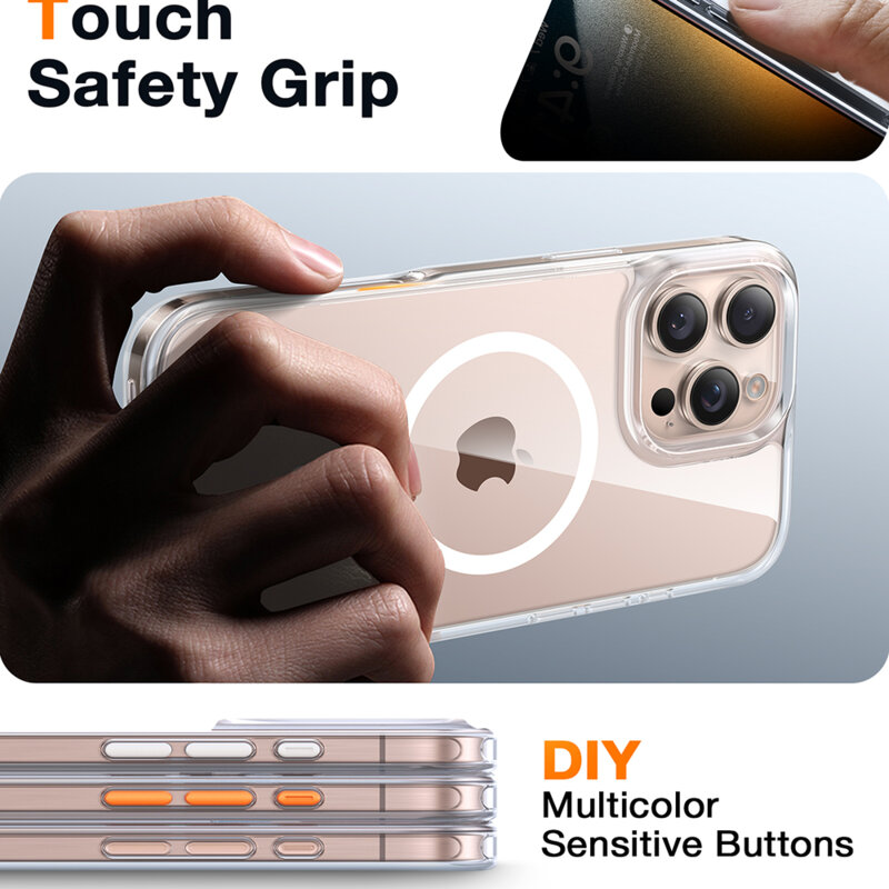 Husa iPhone 16 Pro Torras Diamond MagSafe Series, transparenta