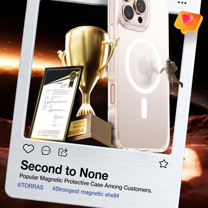 Husa iPhone 16 Pro Torras Diamond MagSafe Series, transparenta