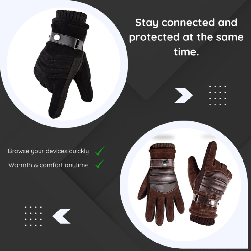 Manusi de barbati Techsuit, marime universala, negru, OG101