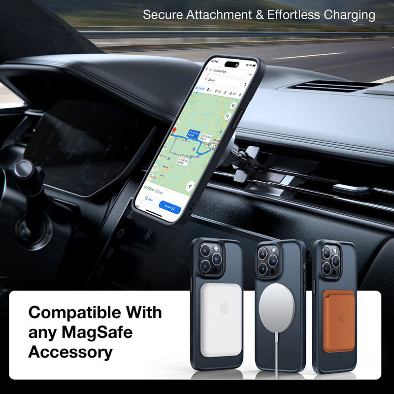 Husa iPhone 15 Pro Torras Guardian Magnetic Series, negru