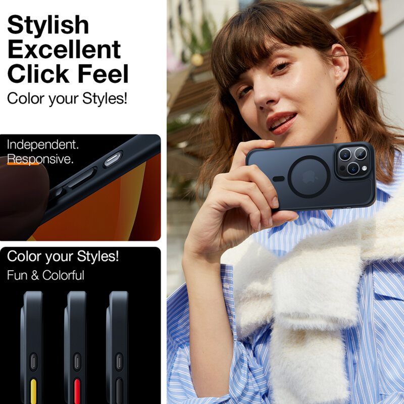 Husa iPhone 15 Pro Max Torras Guardian Magnetic Series, negru