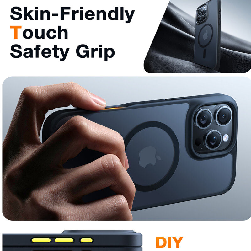 Husa iPhone 16 Pro Torras Guardian Magnetic Series, negru