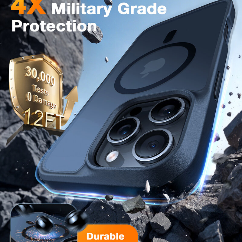 Husa iPhone 16 Pro Torras Guardian Magnetic Series, negru