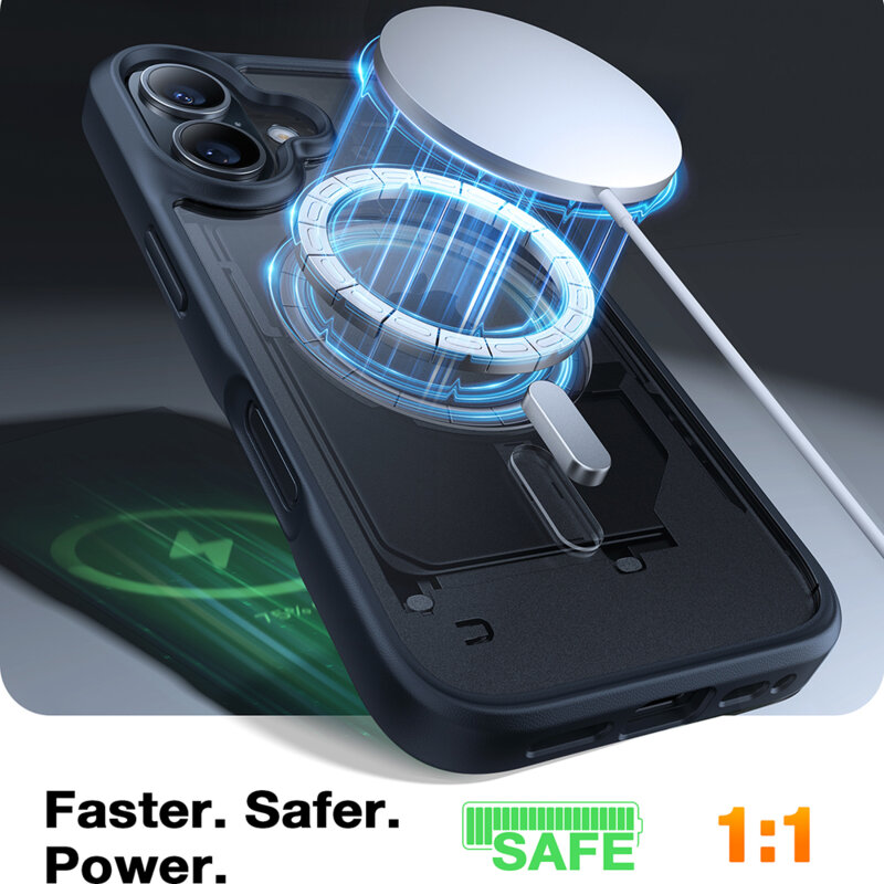 Husa iPhone 16 Plus Torras Guardian Magnetic Series, negru