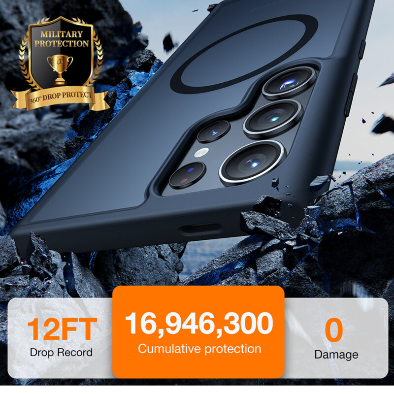 Husa Samsung Galaxy S24 Ultra Torras Guardian Magnetic Series, gri