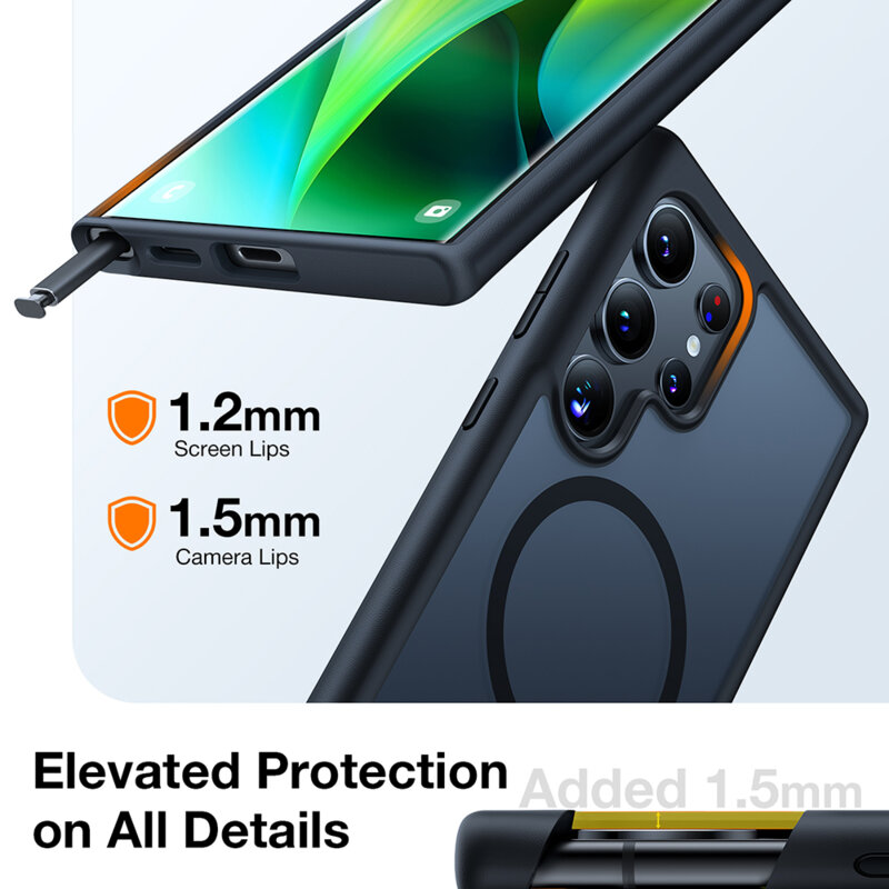 Husa Samsung Galaxy S24 Ultra Torras Guardian Magnetic Series, gri