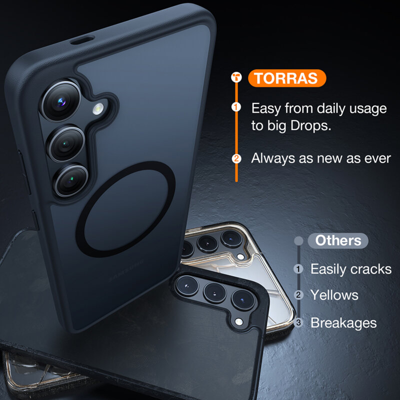 Husa Samsung Galaxy S24 Plus Torras Guardian Magnetic Series, negru