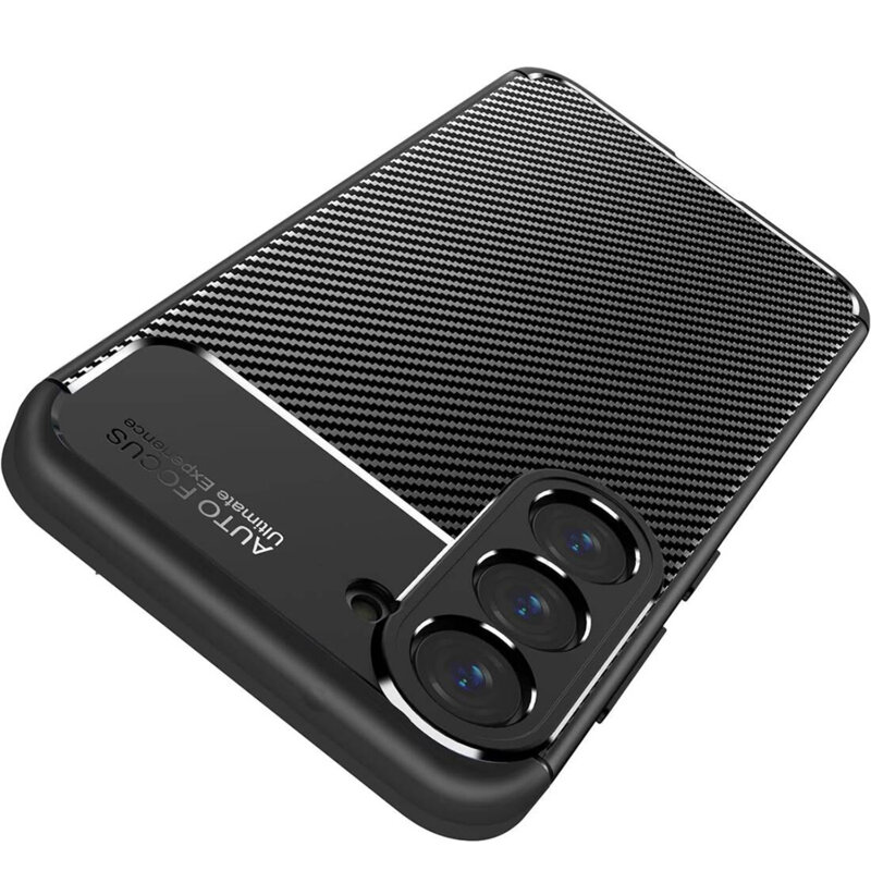 Husa Samsung Galaxy S25 Plus Techsuit CarbonFiber, negru