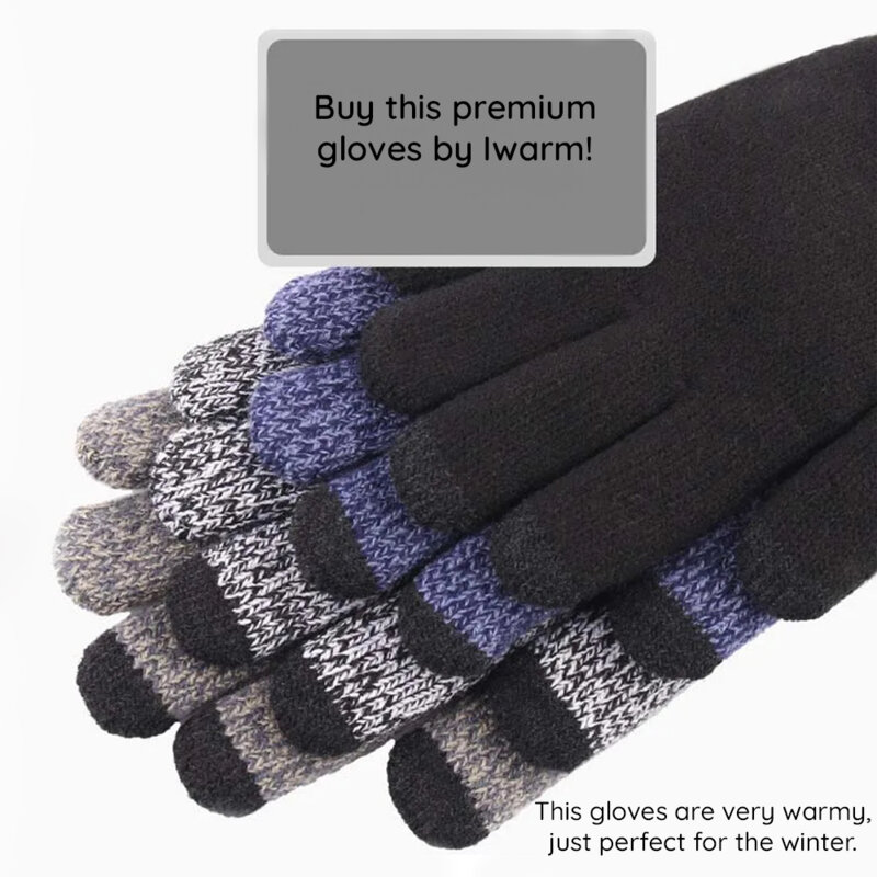 Manusi pentru barbati Iwarm, gri, ST0018
