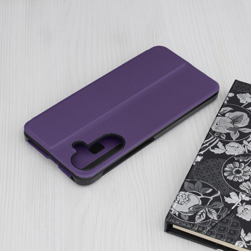 Husa Samsung Galaxy A36 5G Eco Leather View flip tip carte, mov