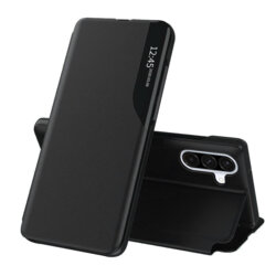 Husa Samsung Galaxy A36 5G Eco Leather View flip tip carte, negru