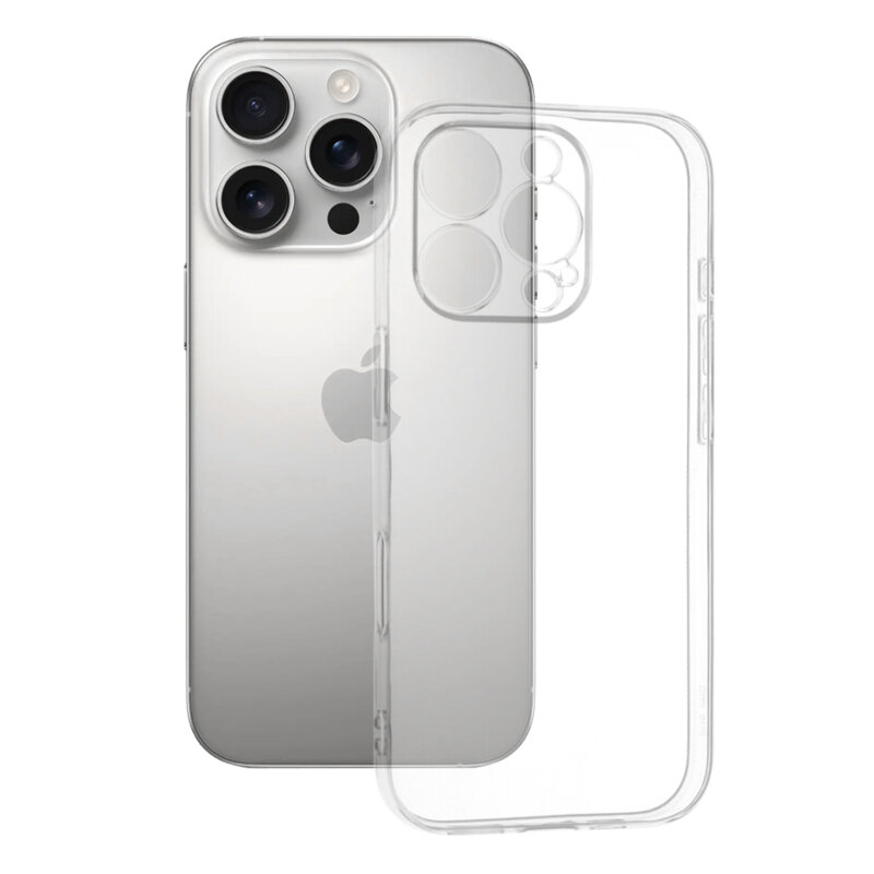 Husa iPhone 16 Pro Techsuit Clear Silicone, transparenta