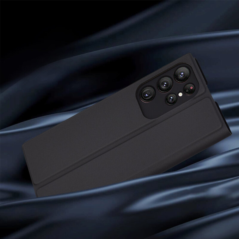 Husa Samsung Galaxy S22 Ultra 5G Techsuit Magskin Book, negru