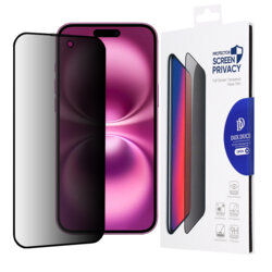 Folie sticla iPhone 16 Plus Dux Ducis Tempered Glass Privacy, negru