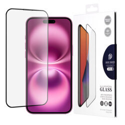 Folie sticla iPhone 16 Plus Dux Ducis Tempered Glass, negru