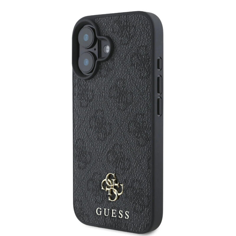 Husa originala Guess iPhone 16 Hardcase 4G Classic MagSafe, negru, GUHMP16SP4SM4MK