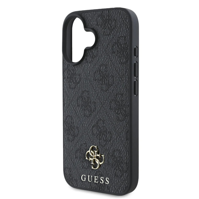 Husa originala Guess iPhone 16 Hardcase 4G Classic MagSafe, negru, GUHMP16SP4SM4MK