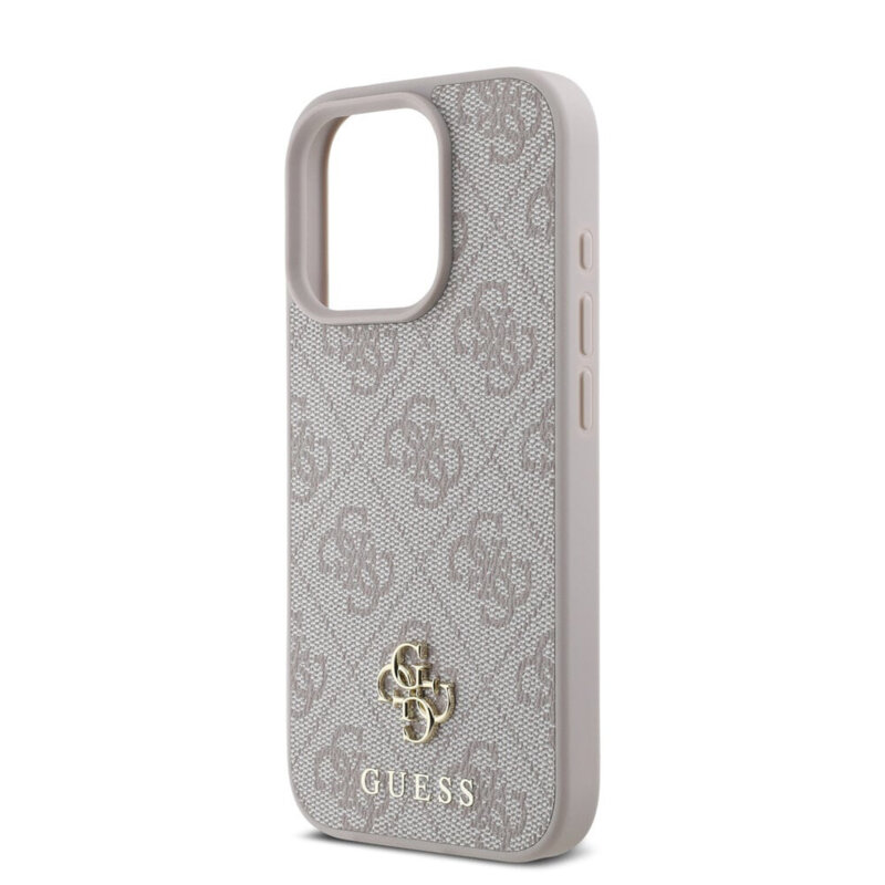 Husa originala Guess iPhone 16 Pro Hardcase 4G Classic MagSafe, roz, GUHMP16LP4SM4MP
