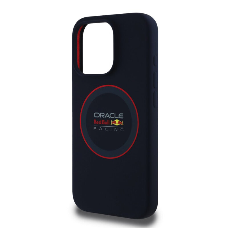 Husa iPhone 15 Pro Max Red Bull Racing Silicone Red Ring MagSafe, albastru, RBHMP15X24SIILVR