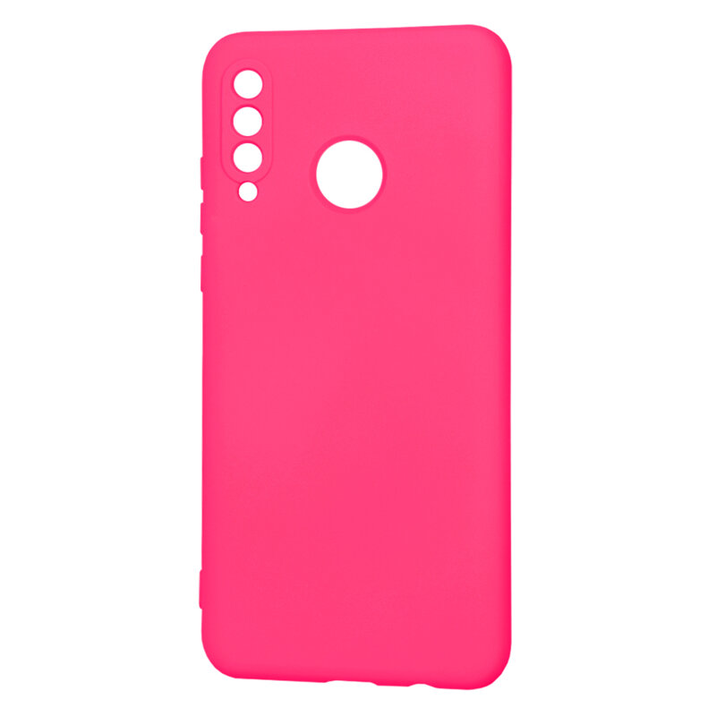 Husa silicon Huawei P30 Lite Techsuit SoftFlex, fucsia