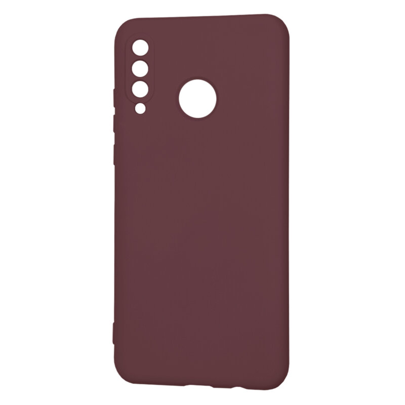 Husa silicon Huawei P30 Lite Techsuit SoftFlex, bordo