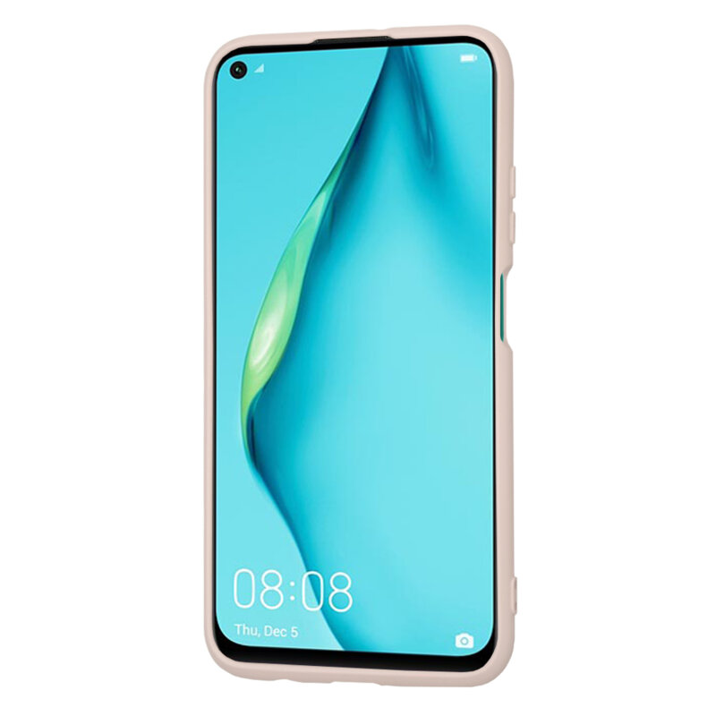 Husa silicon Huawei P40 Lite Techsuit SoftFlex, roz pudra