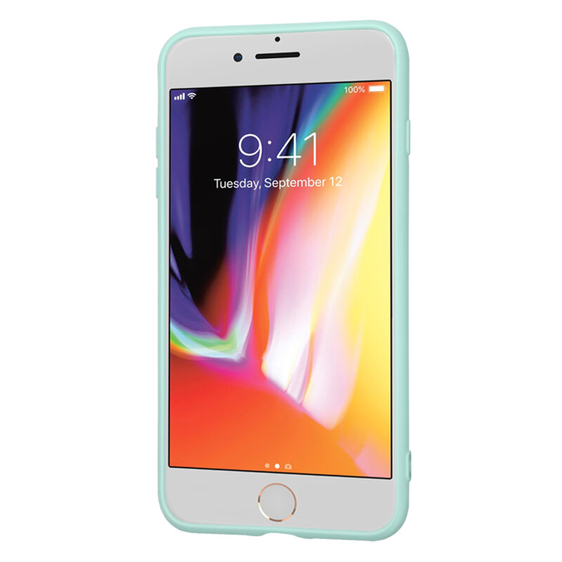 Husa silicon iPhone 8 Plus Techsuit SoftFlex, turcoaz