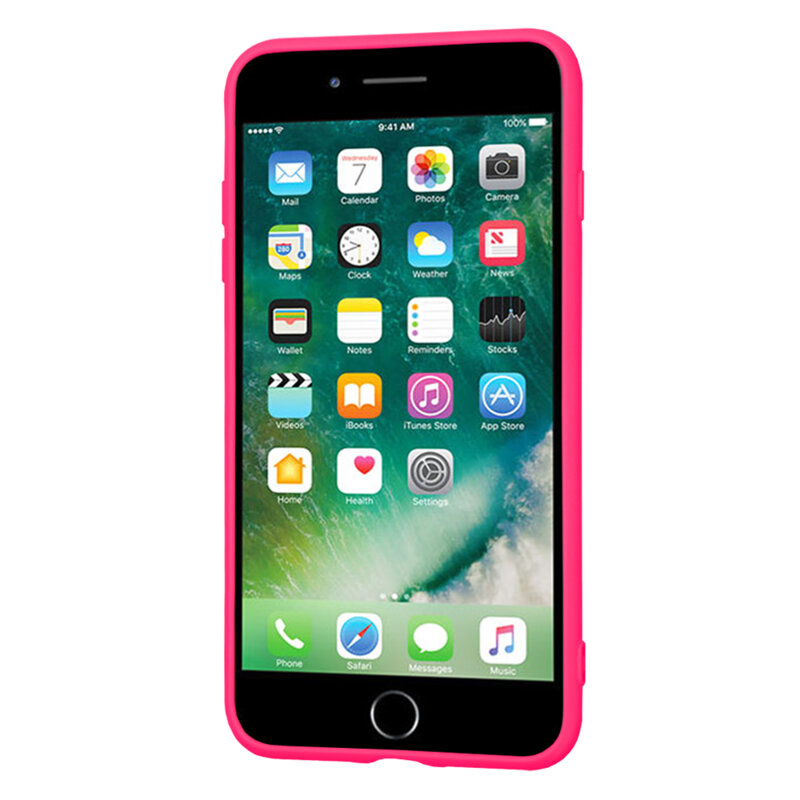 Husa silicon iPhone 7 Plus Techsuit SoftFlex, fucsia