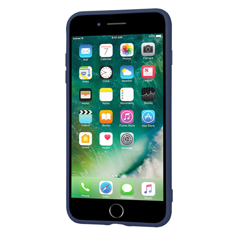 Husa silicon iPhone 7 Plus Techsuit SoftFlex, bleumarin