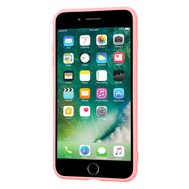 Husa silicon iPhone 7 Plus Techsuit SoftFlex, roz