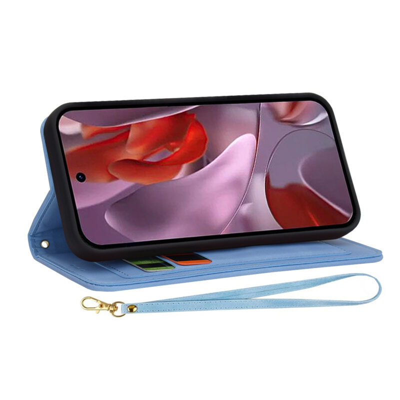 Husa personalizata fete Google Pixel 9a Techsuit FlipCraft, bleu