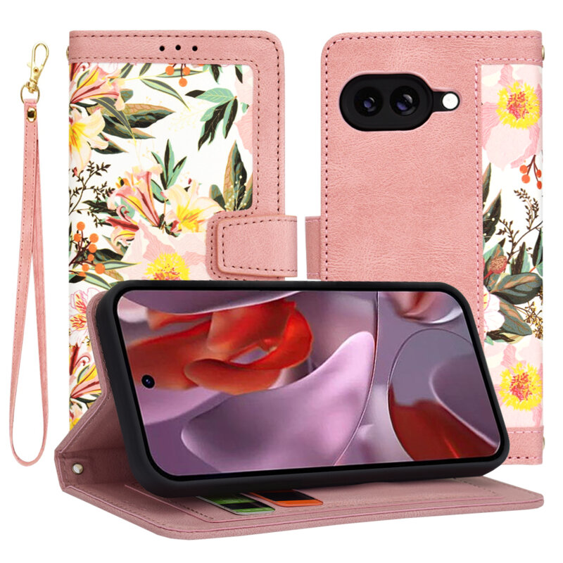 Husa personalizata fete Google Pixel 9a Techsuit FlipCraft, roz
