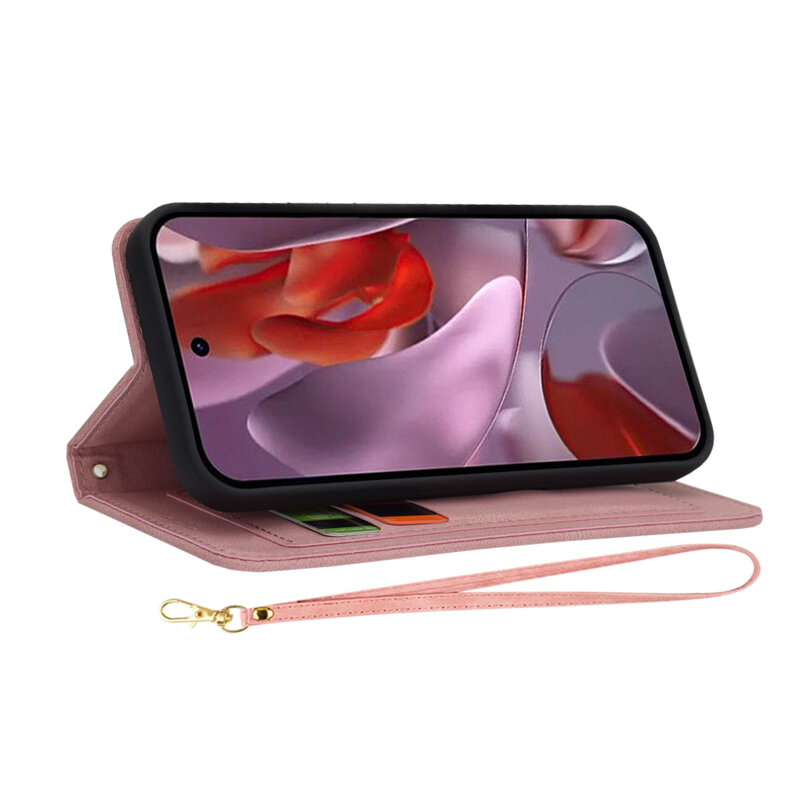 Husa personalizata fete Google Pixel 9a Techsuit FlipCraft, roz