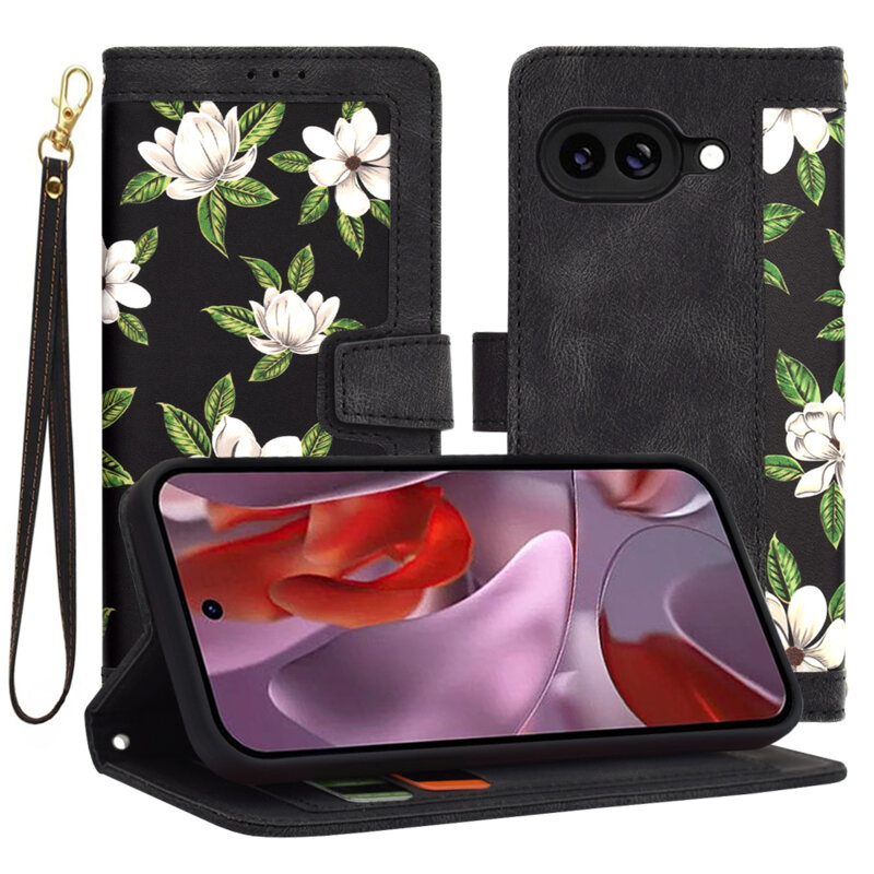 Husa personalizata fete Google Pixel 9a Techsuit FlipCraft, negru