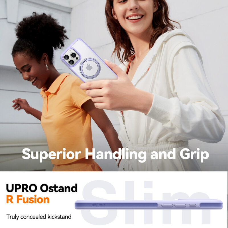 Husa iPhone 16 Pro Torras Ostand R Fusion Series, negru