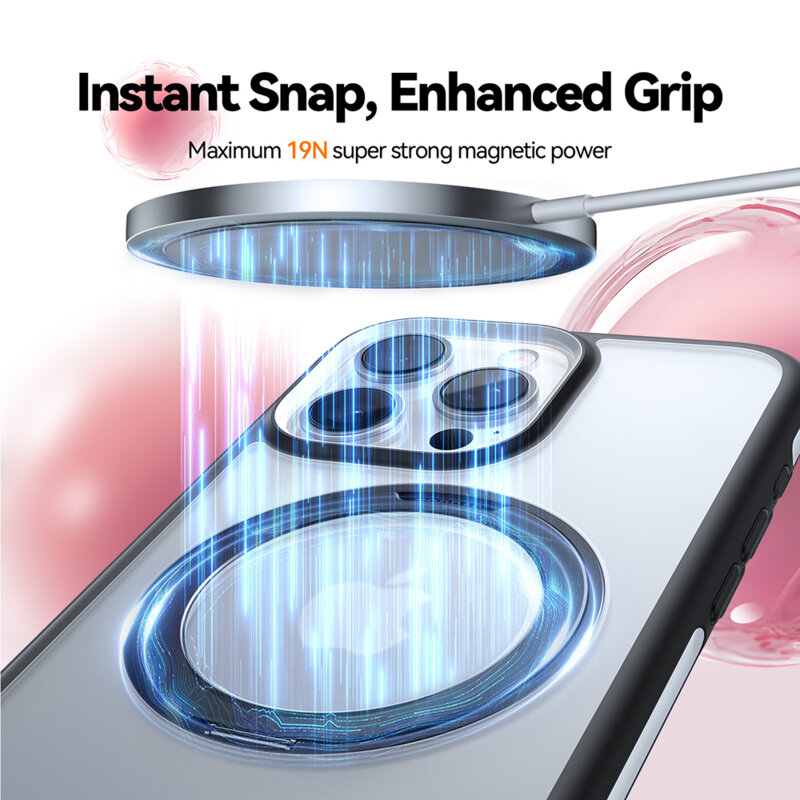 Husa iPhone 16 Pro Torras Ostand R Fusion MagSafe Series, negru